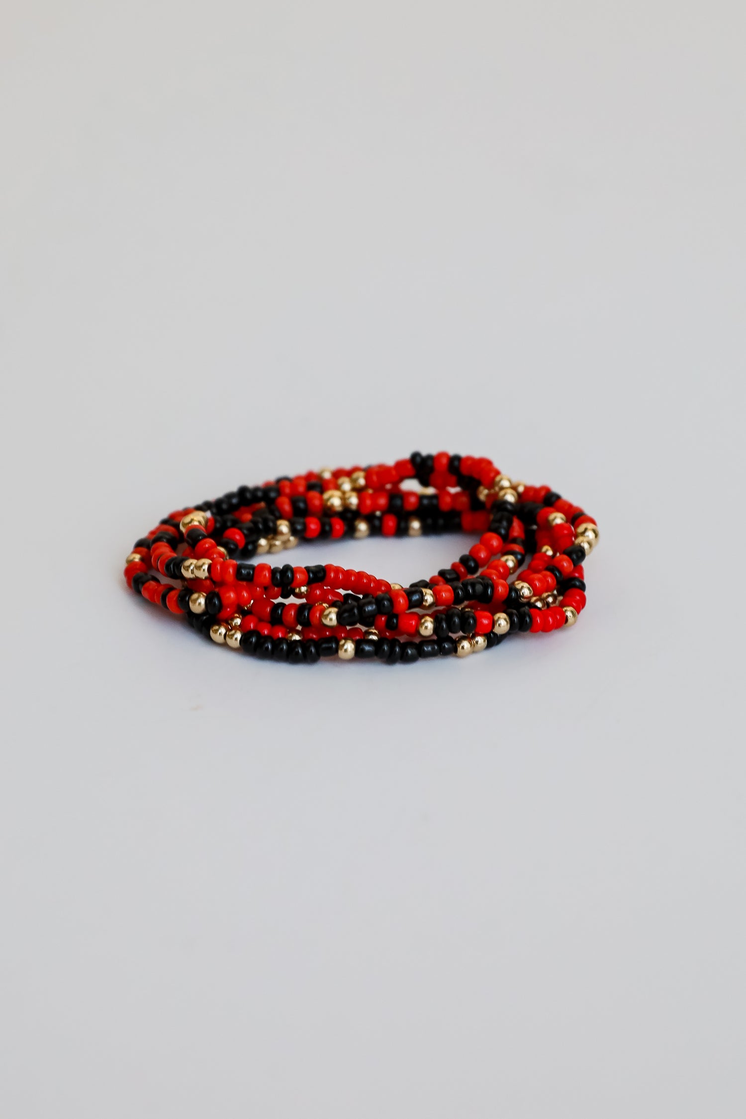Cute Red/Black Beaded Bracelet Set | Bracelet Stacks Cute Red/Black Beaded Bracelet Set | Bracelet Stacks