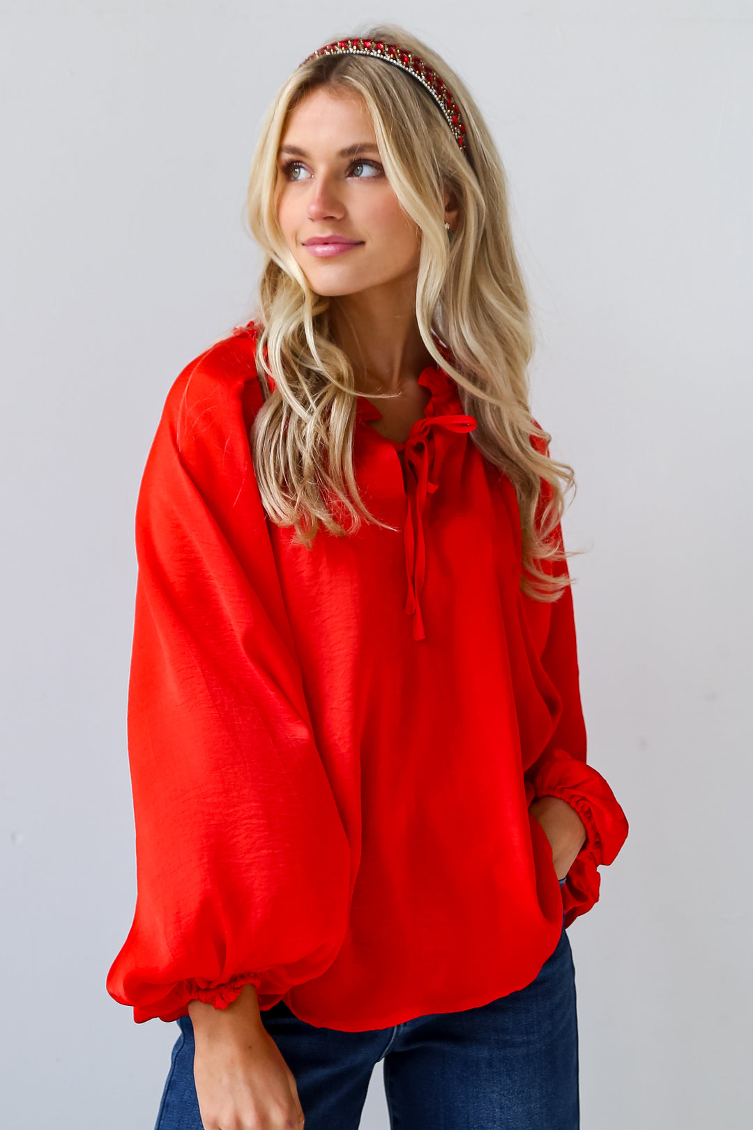 Red Blouse front view