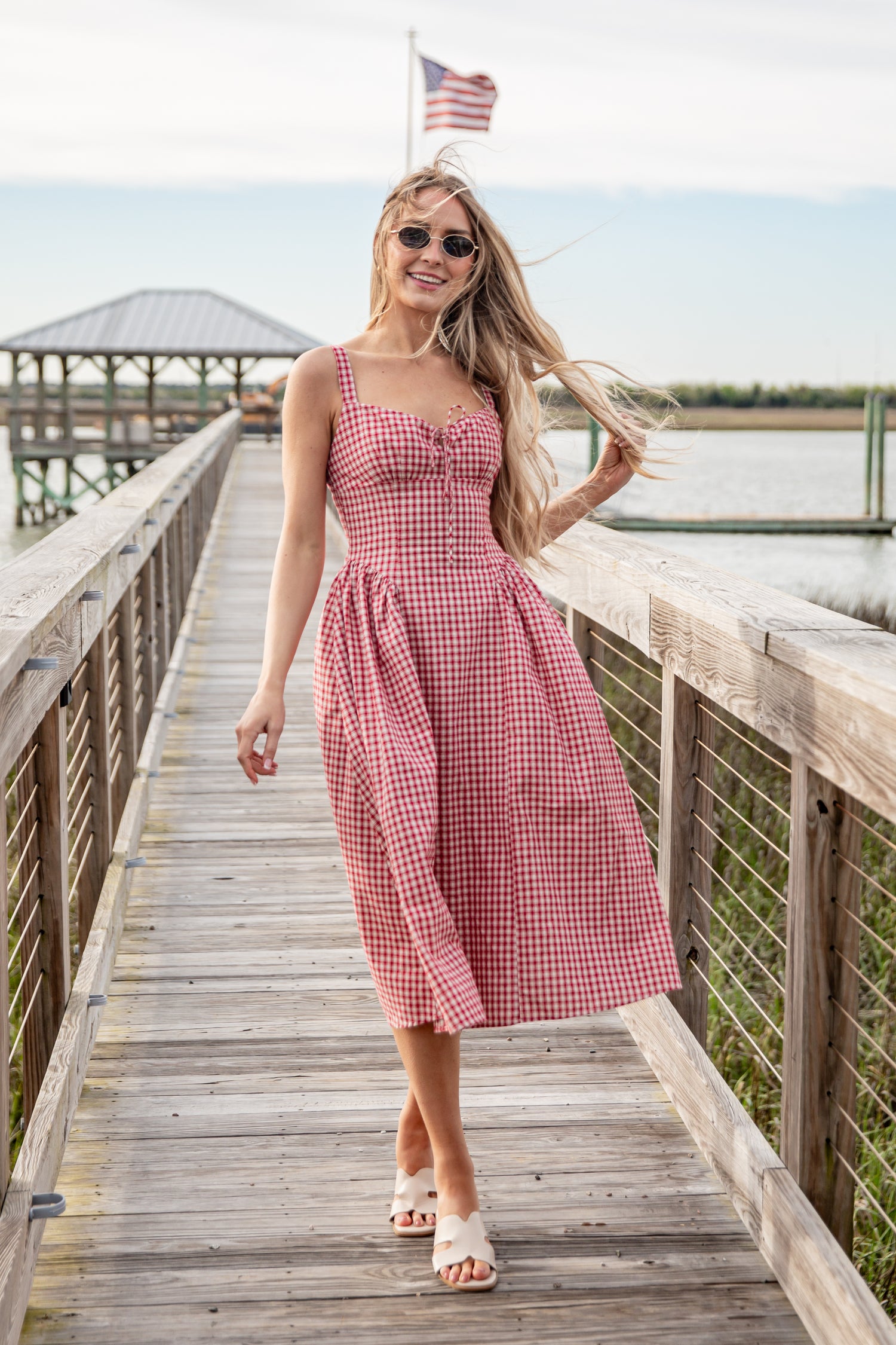 Sweet Cherry Red Plaid Midi Dress | Trendy Women's Dress Sweet Cherry Red Plaid Midi Dress | Trendy Women's Dress