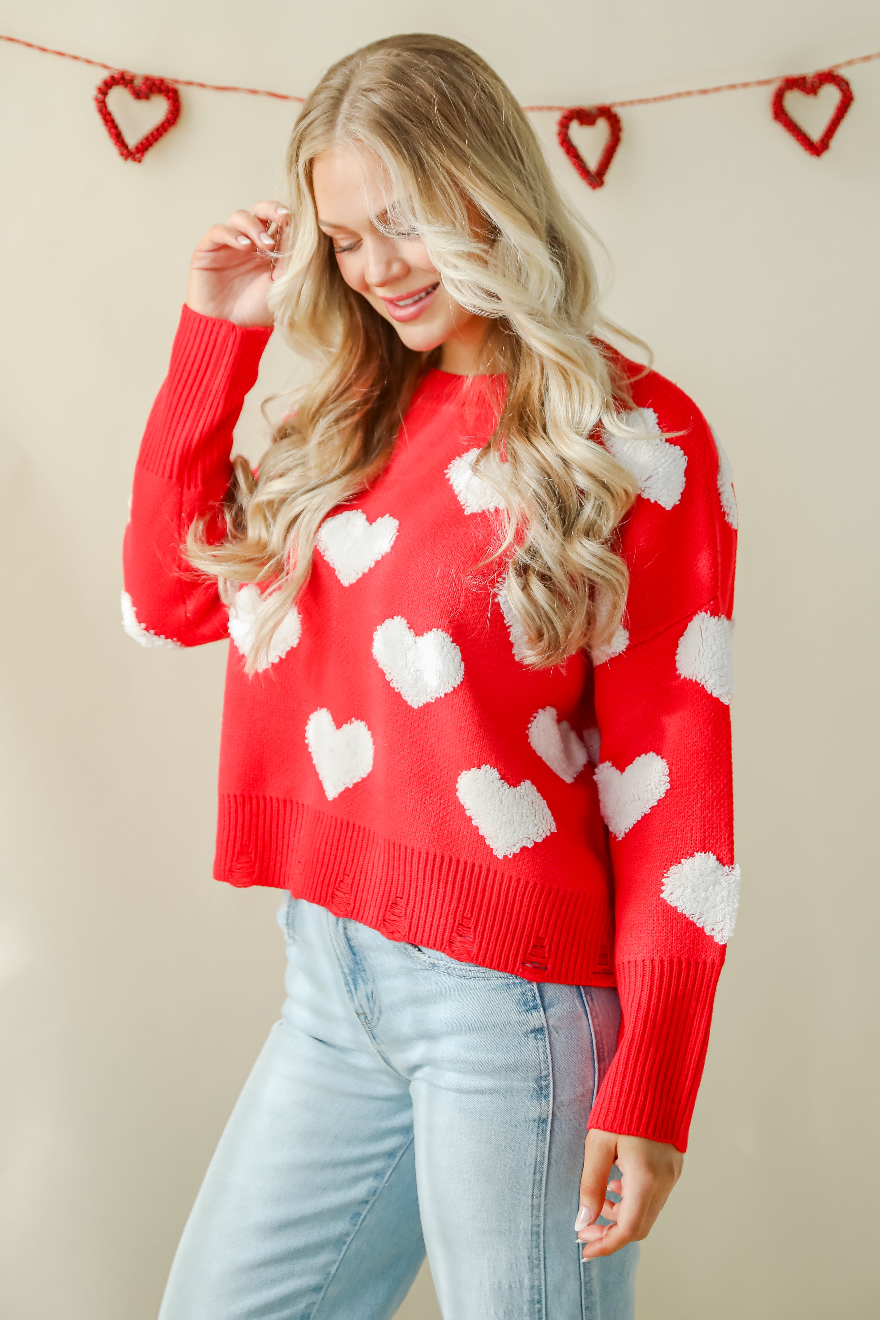 Easily Loved Heart Sweater