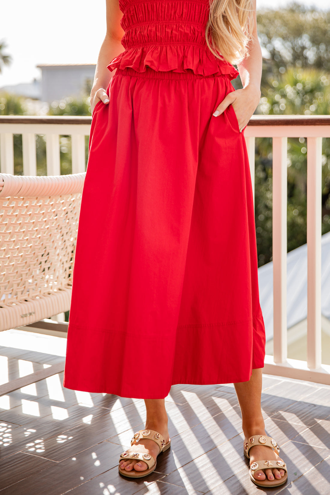 red skirt dress Labelrail x Sumbo Owoyele pleated skirt polo shirt mini dress in red