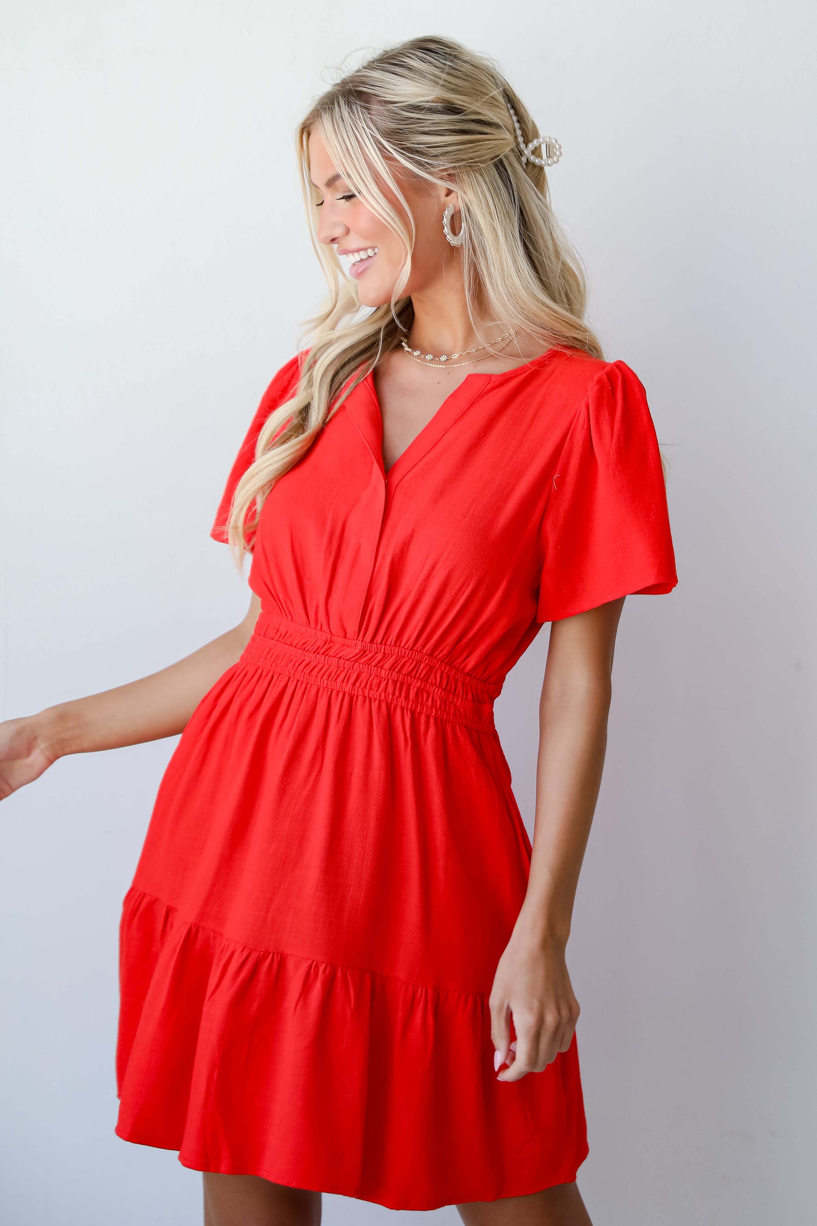 womens red dresses