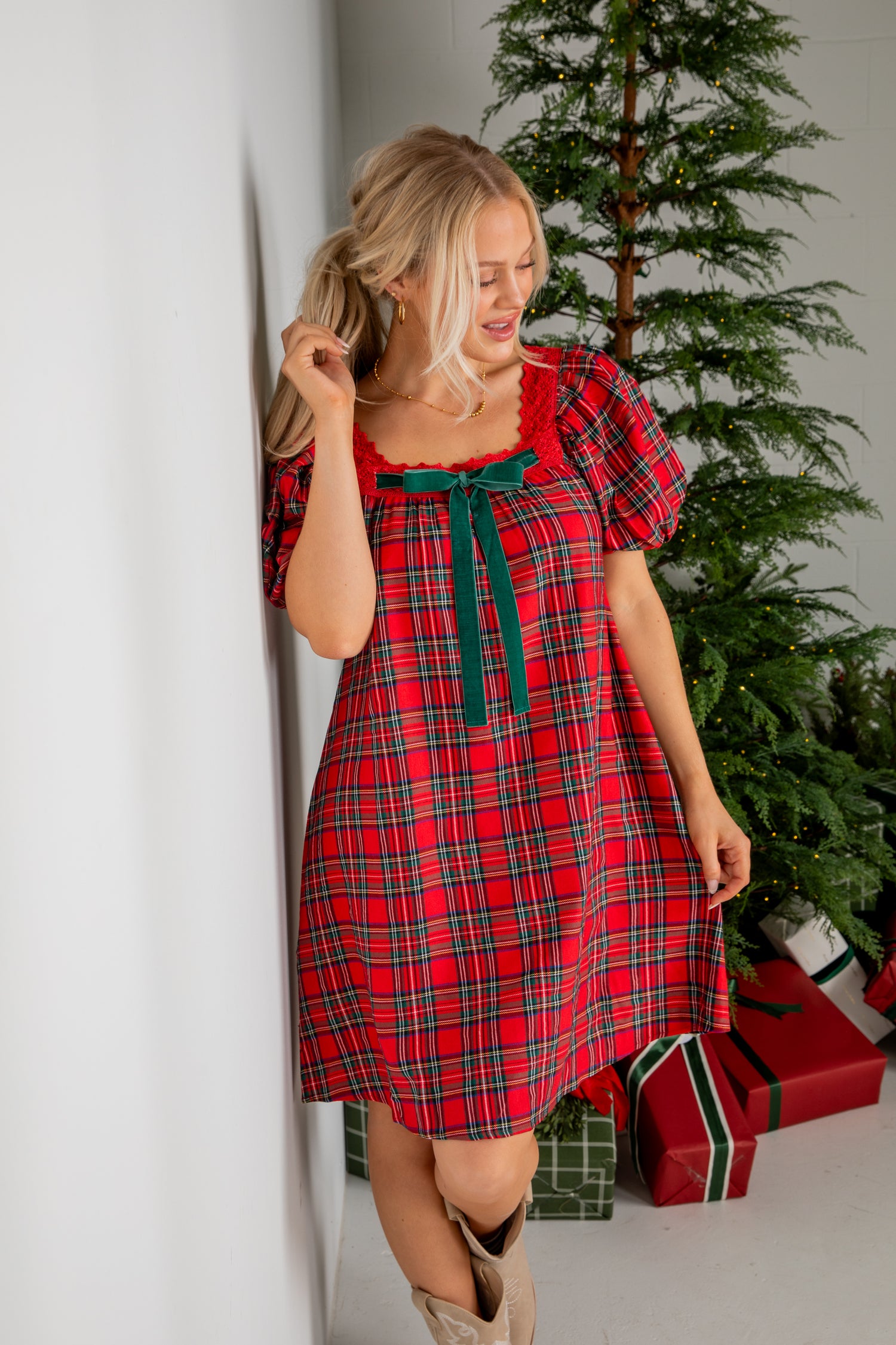 red plaid christmas dress Girl Bradbury Our Favorite Tartan by Janie and Jack Holiday Girl Dress Gymboree | Womens | Matching
