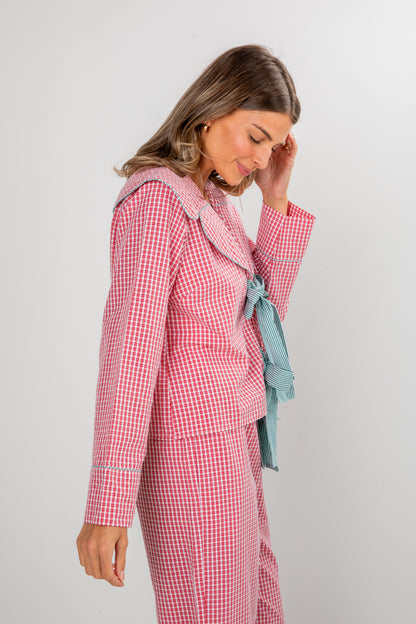 red plaid christmas pjs