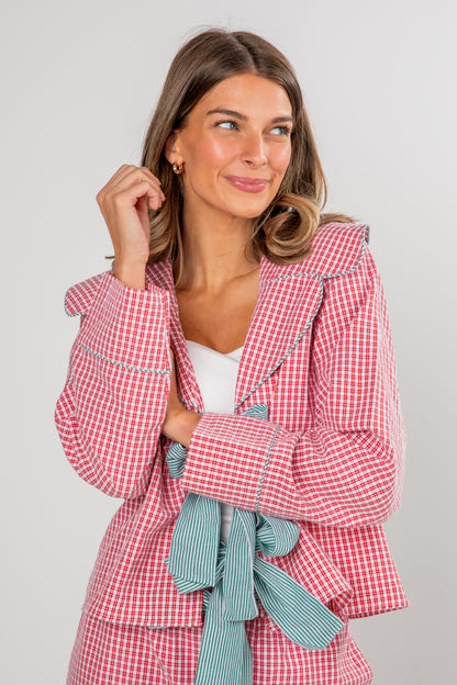 red plaid christmas pjs