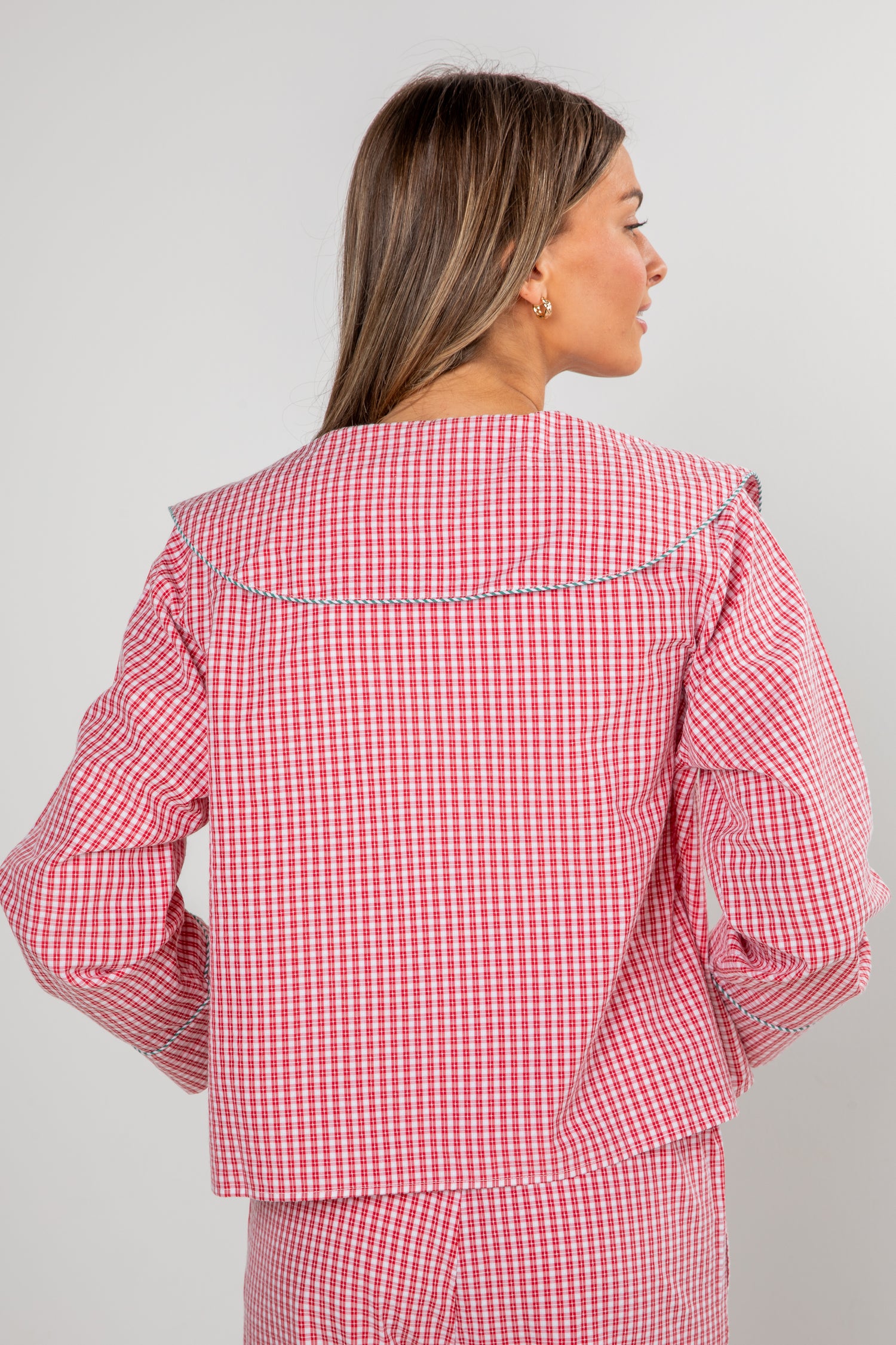 red plaid christmas pjs