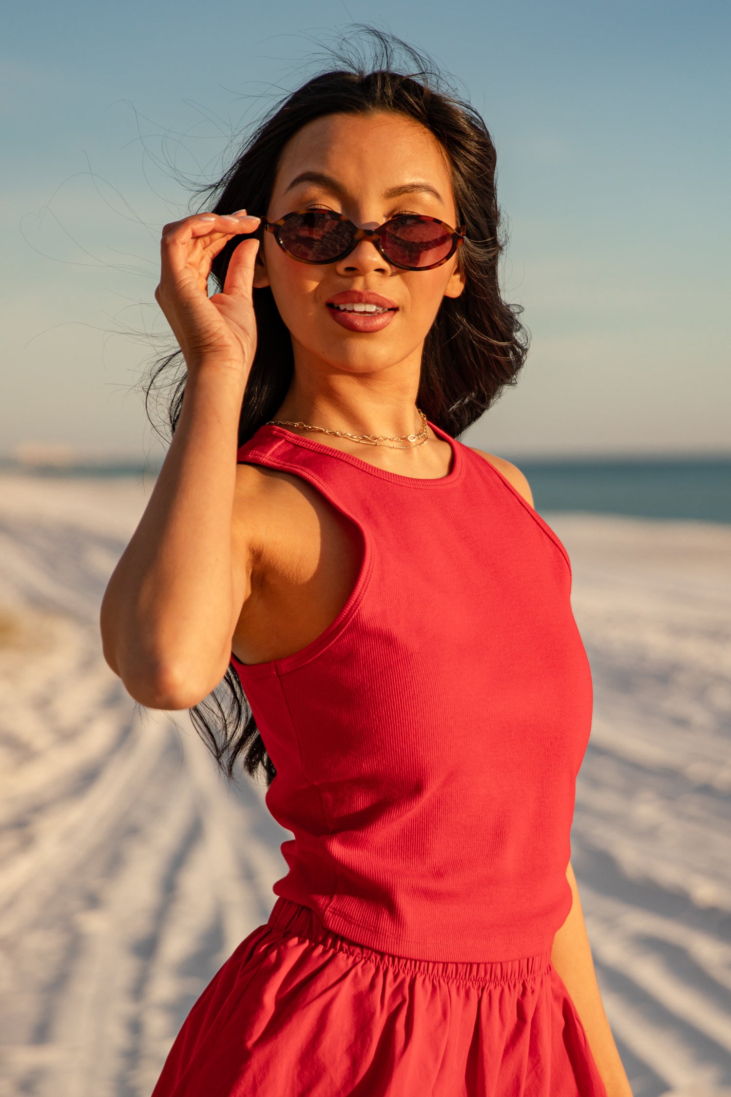 red tank dress ASH TANK MINI DRESS DEEP RED / 2XL