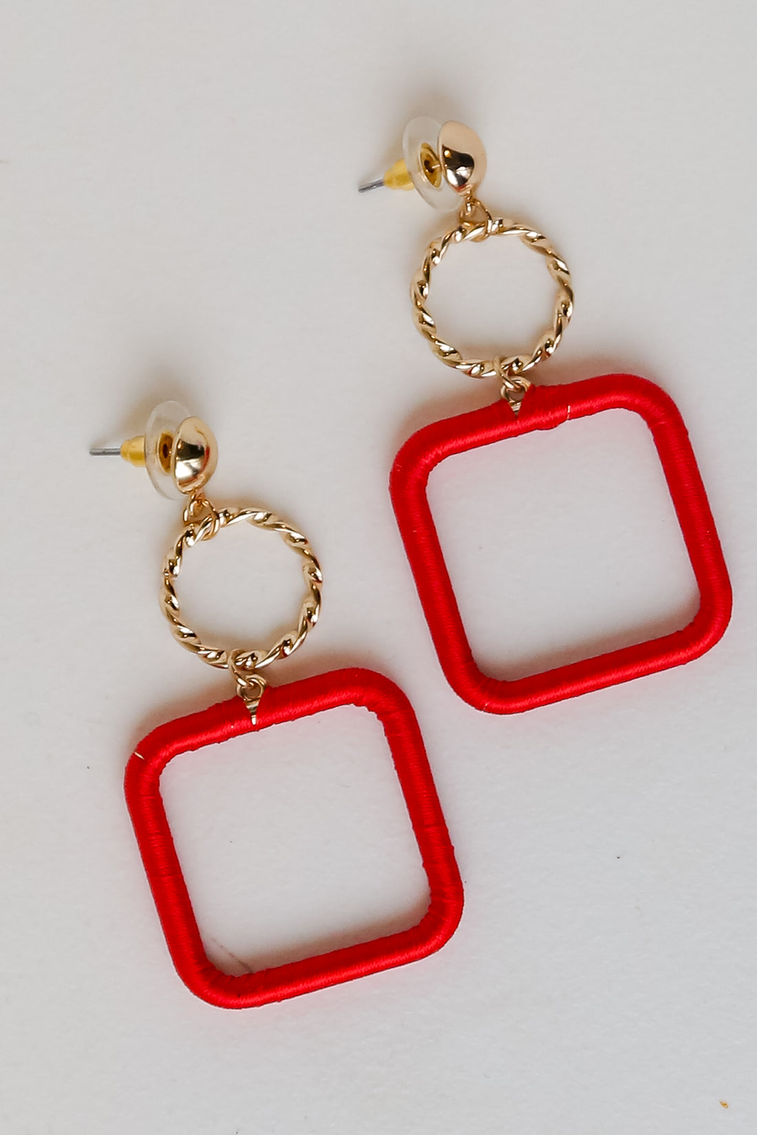 Red Drop Earrings