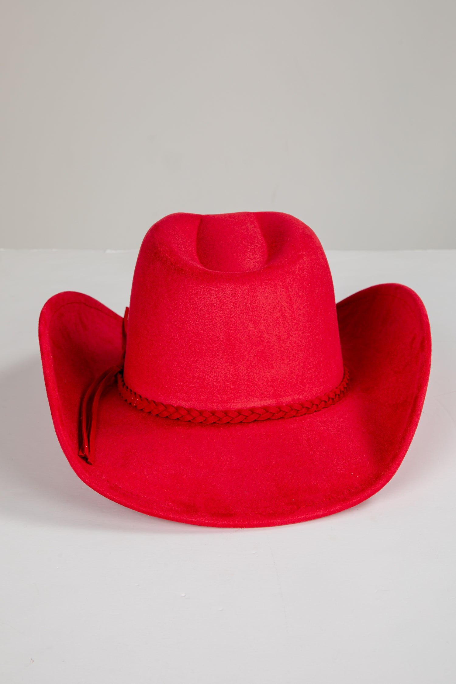 Red cowboy hat on a white background