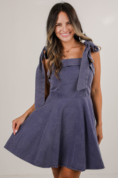 Meet Me Later Denim Mini Dress