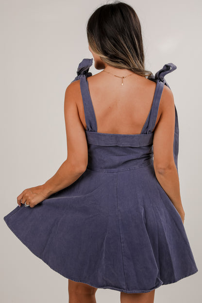Meet Me Later Denim Mini Dress