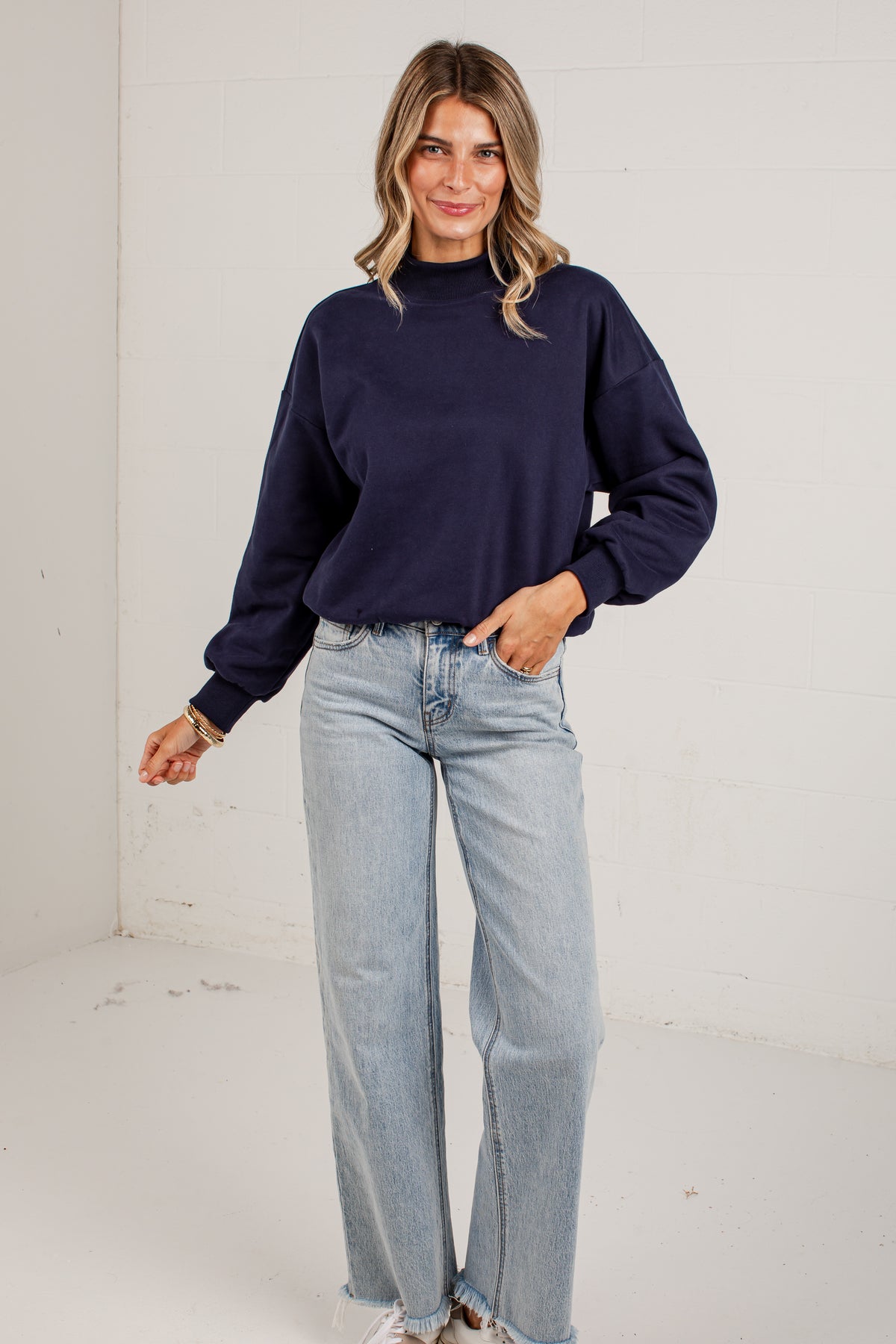 Made For This Mock Neck Sweatshirt