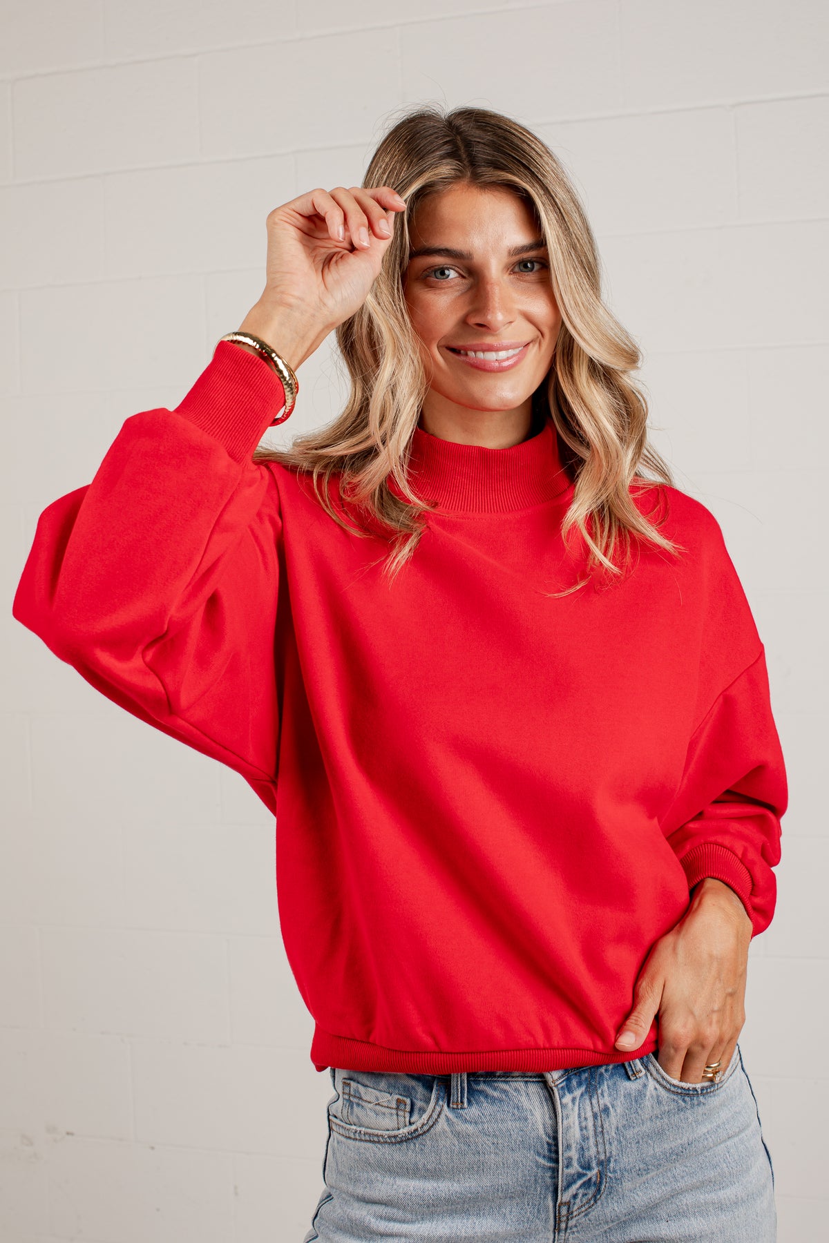Made For This Mock Neck Sweatshirt