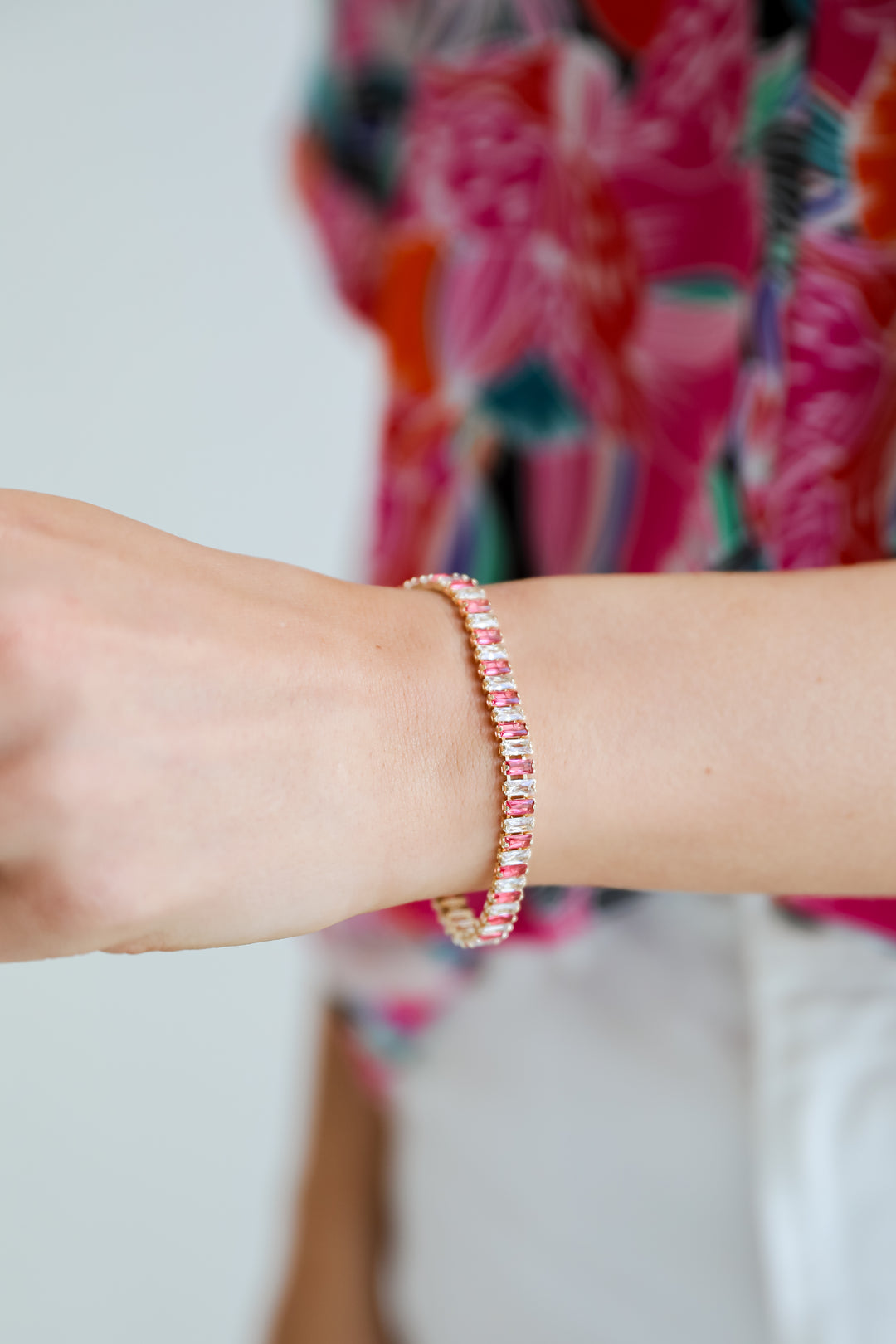 pink Rhinestone Bracelet