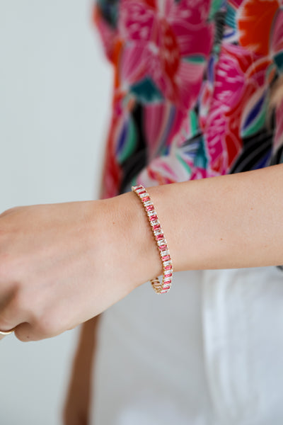 pink Rhinestone Bracelet for women