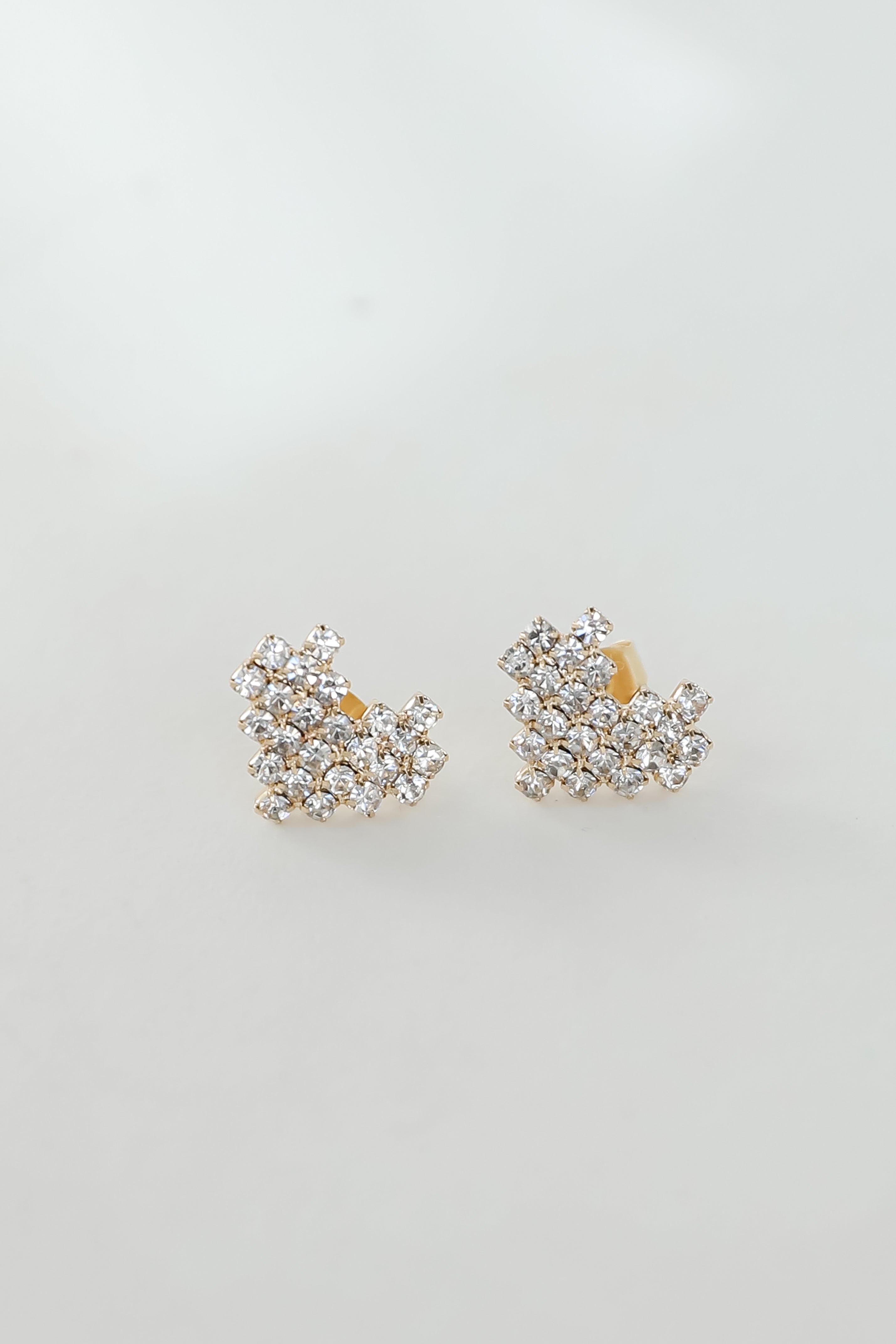 Rhinestone Heart Stud buy Earrings