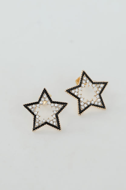 Rachel Gold Rhinestone Star Earrings