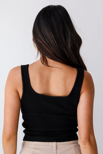 casual black  Knit Tank