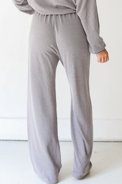 grey Corded Lounge Pants back view