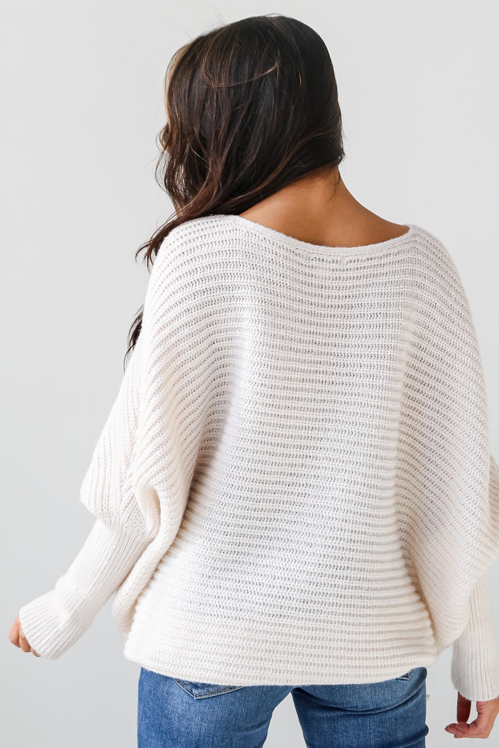 cream Oversized Sweater for women
