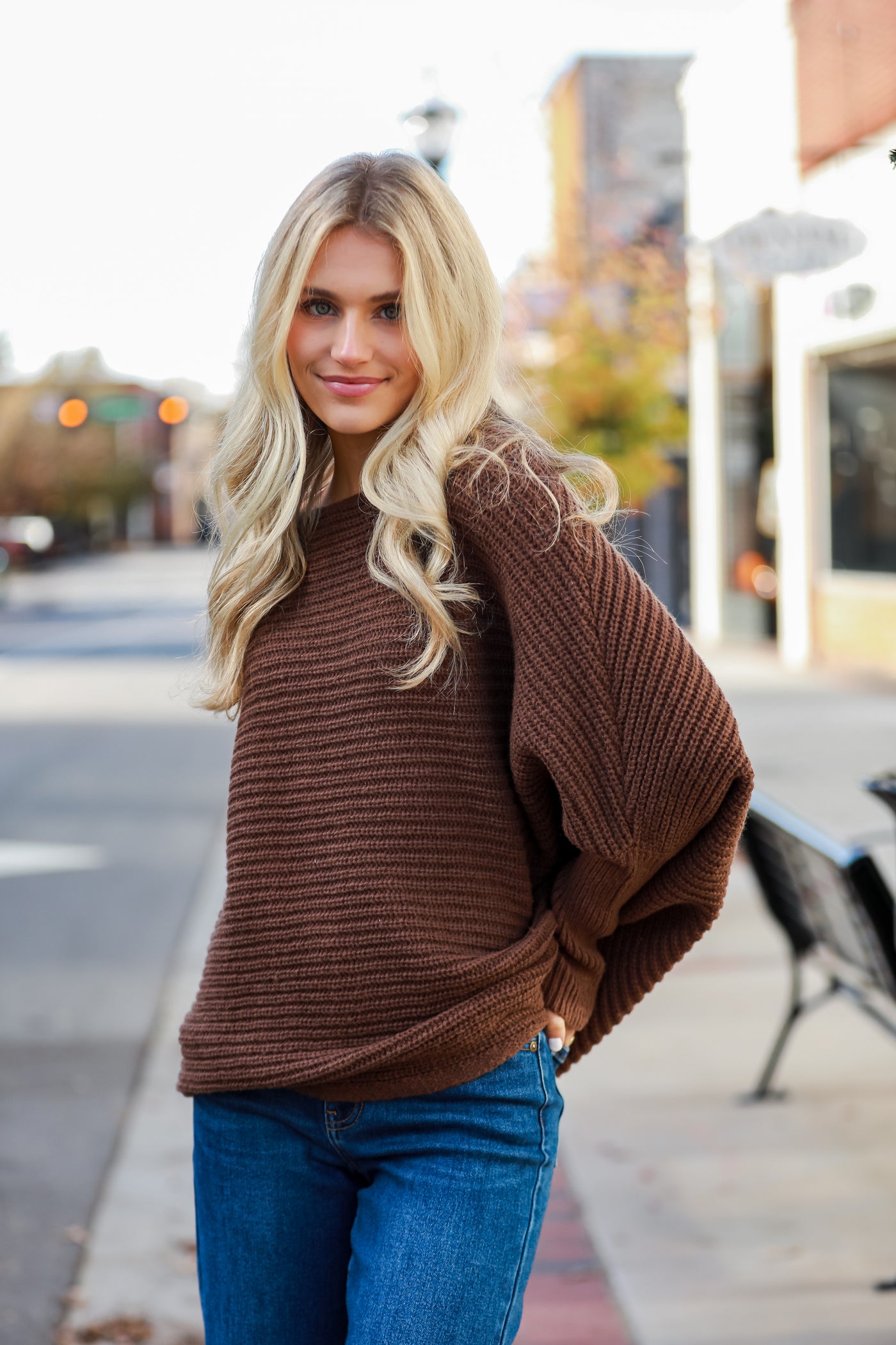 brown Oversized Sweater
