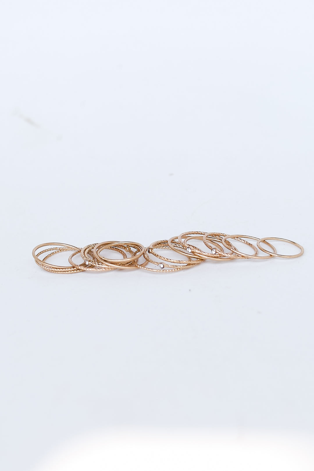 gold Assorted Ring Set flat lay