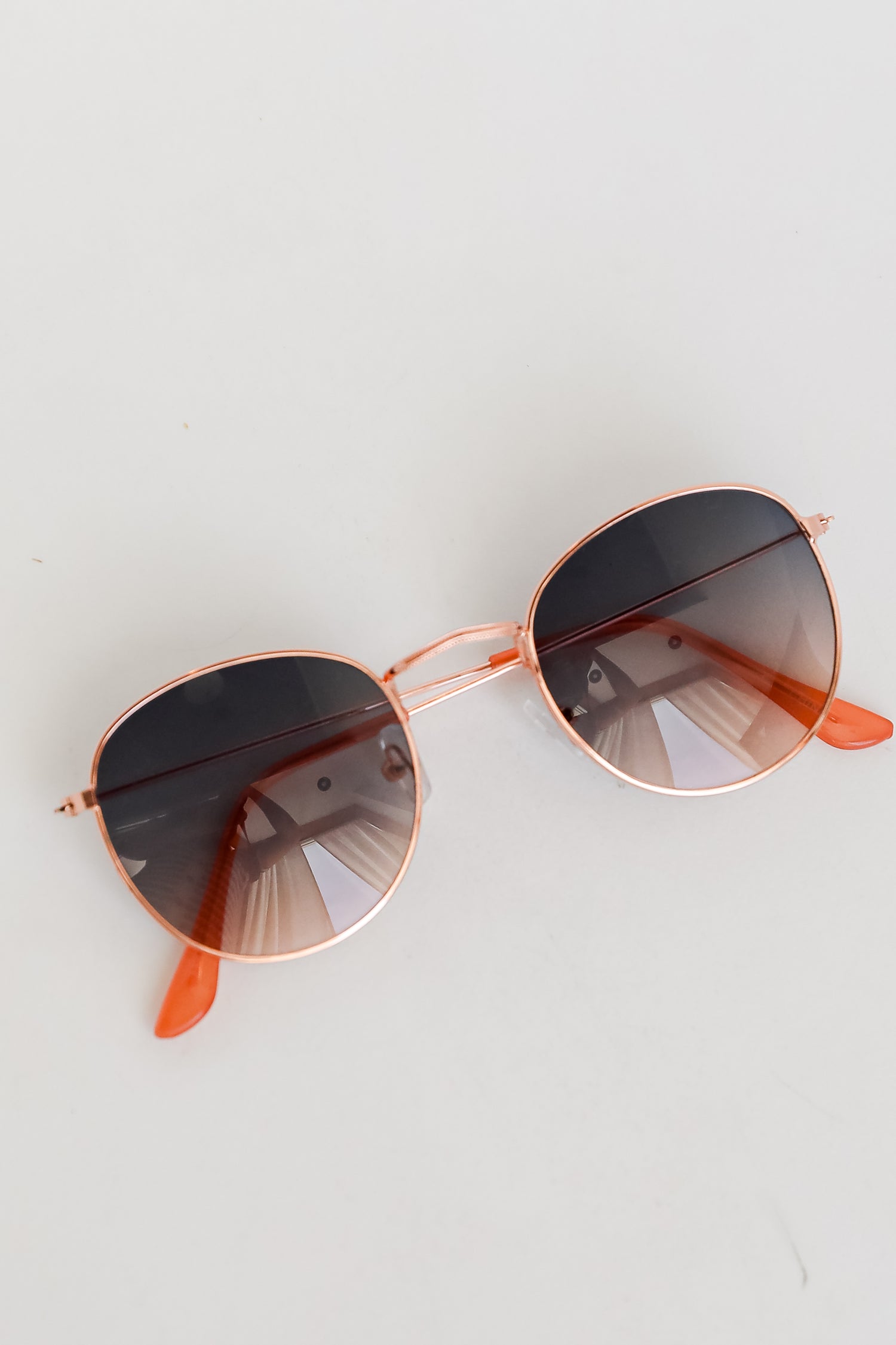 Rose Gold Circle Sunglasses