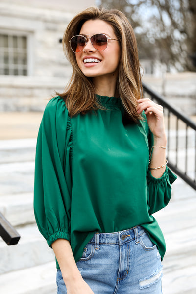 cute green blouse