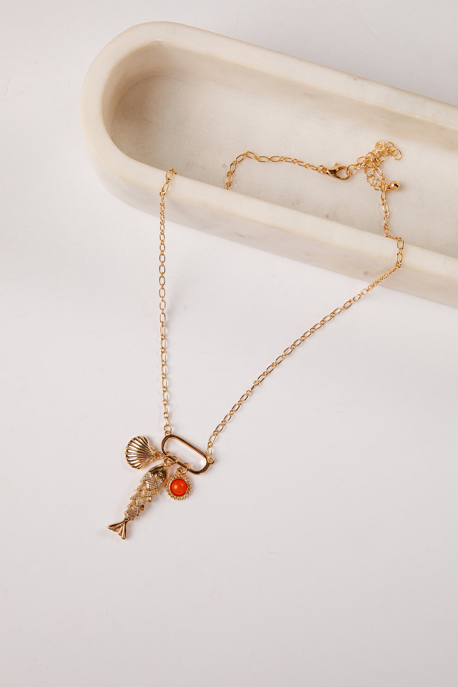 Maren Coastal Charm Gold Necklace Dress Up Maren Coastal Charm Gold Necklace Dress Up
