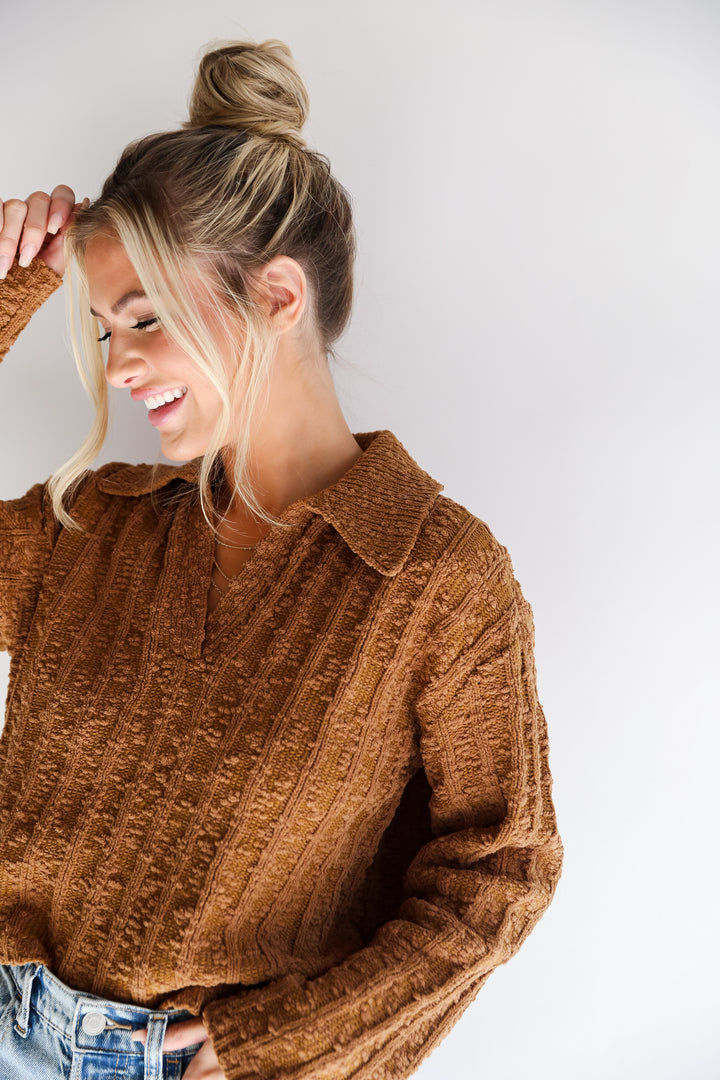 rust sweater for women