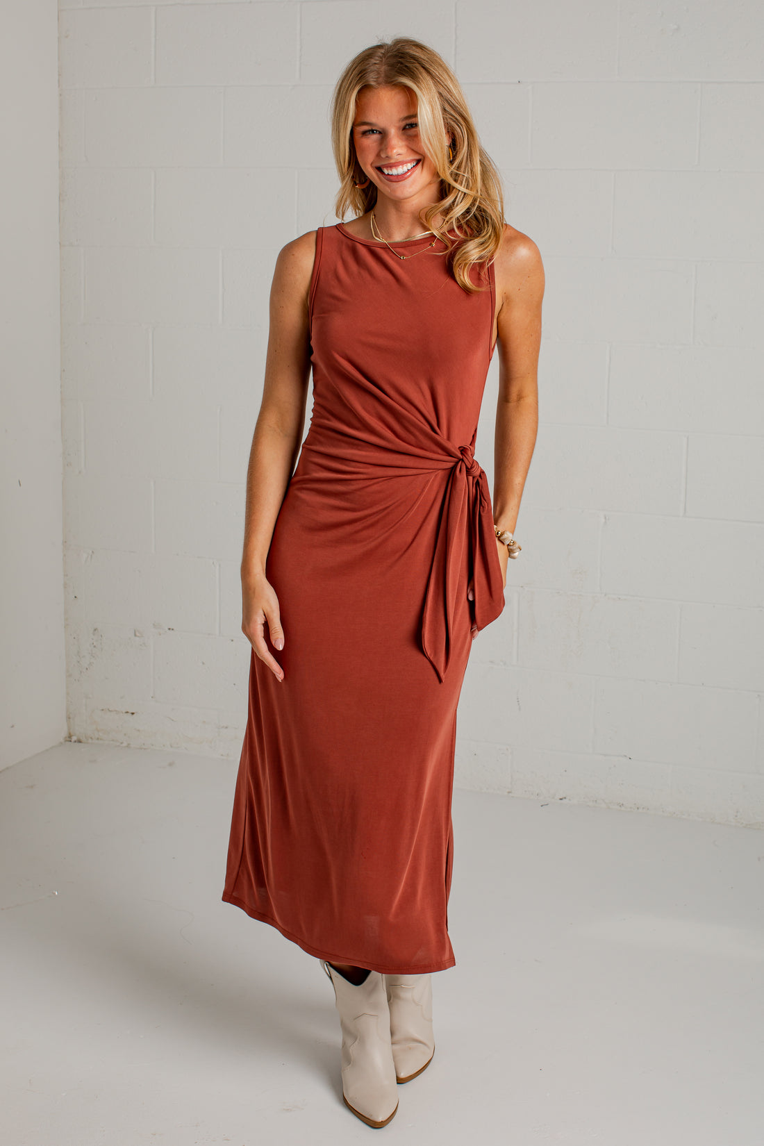 An Evening Away Draped Maxi Dress