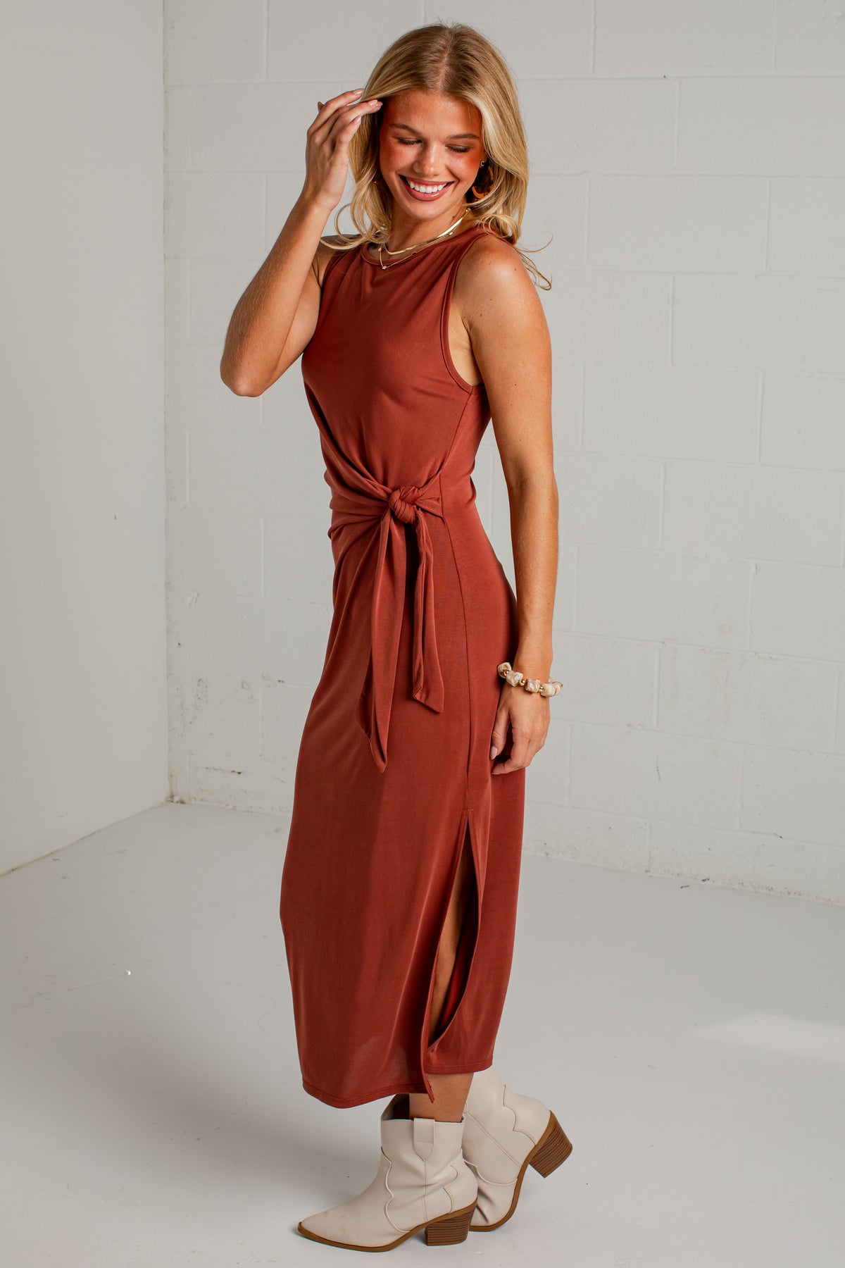 An Evening Away Draped Maxi Dress