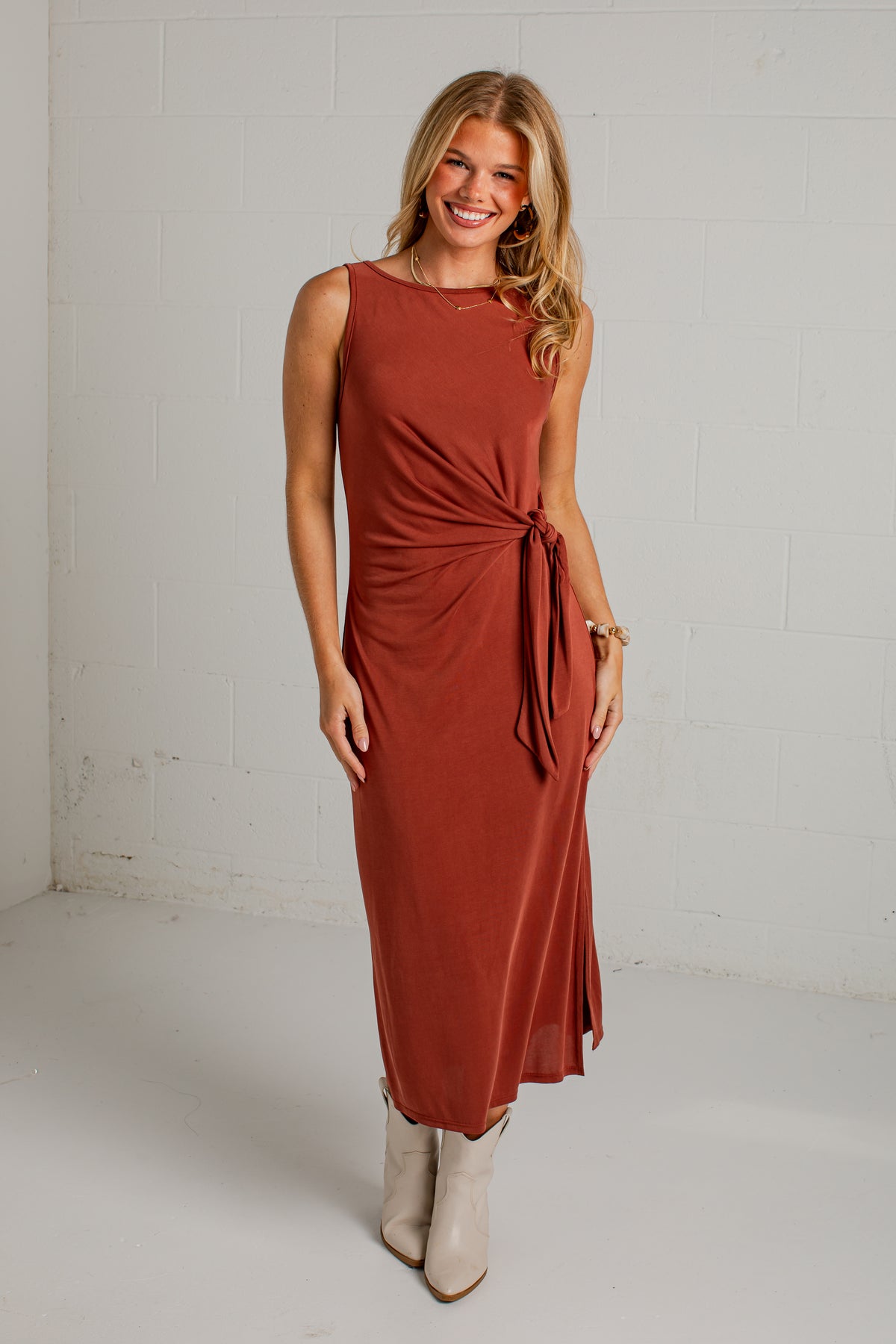 An Evening Away Draped Maxi Dress