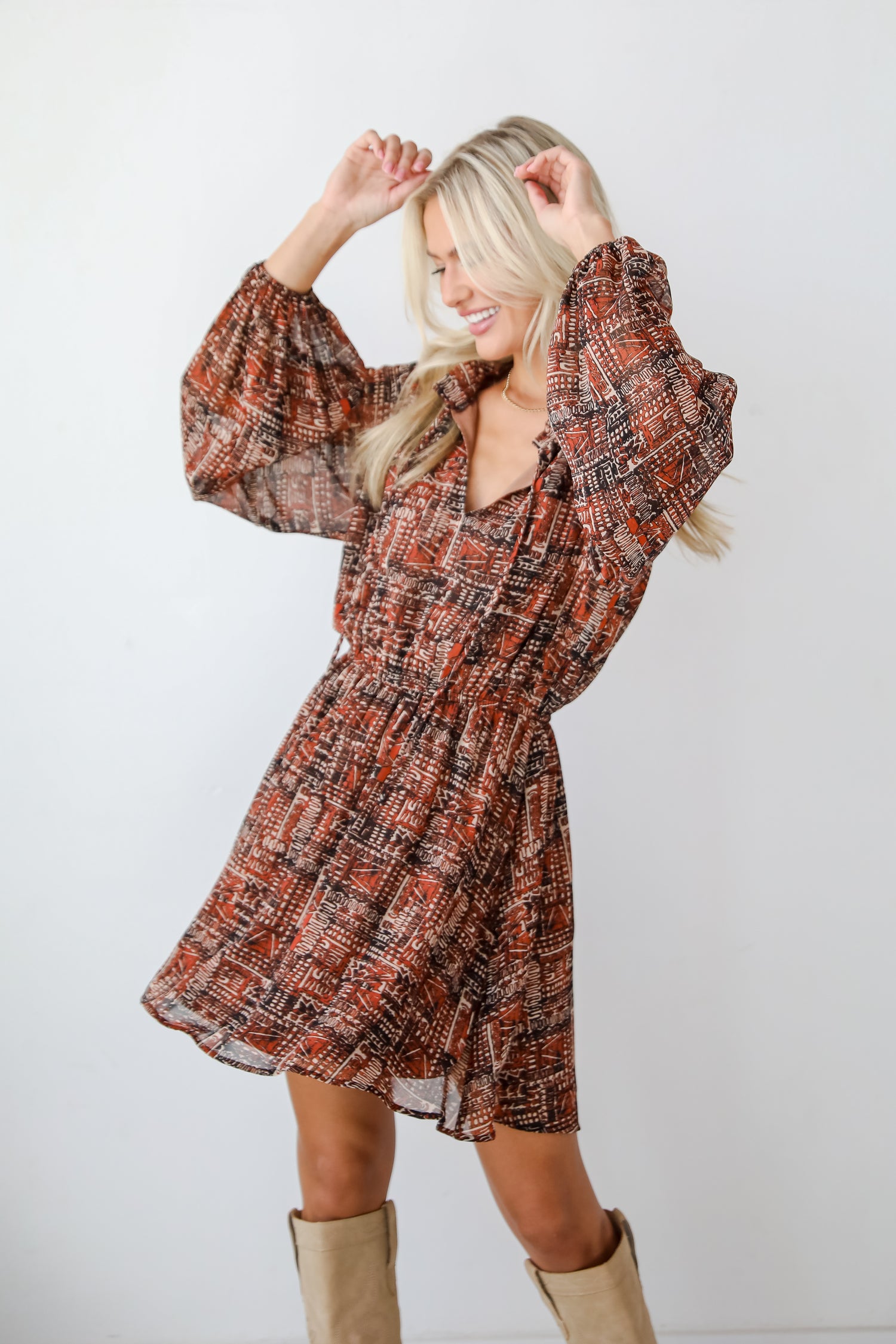 Beyond Sweet Rust Mini Dress