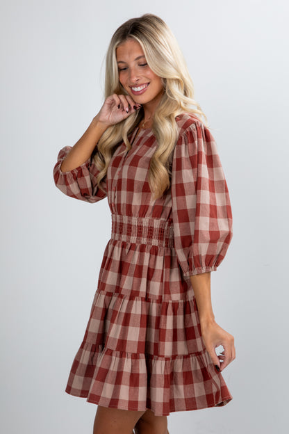 holiday plaid dress