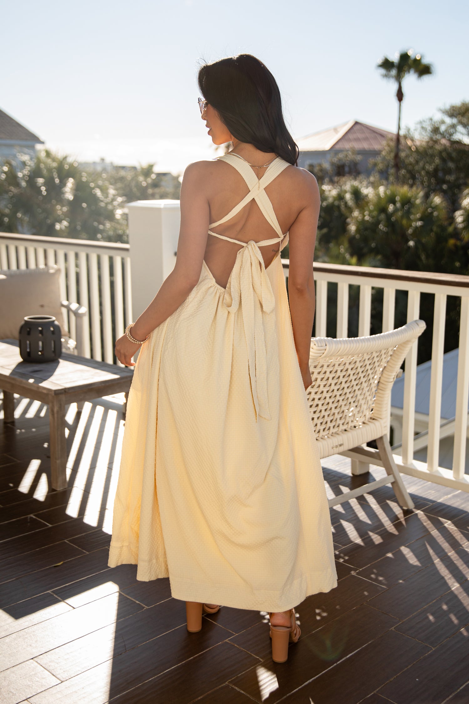 pastel yellow midi dress Lulus | Light Yellow Square Neck Trumpet Midi Dress | Womens | Medium (Available in XS, S, L, XL)