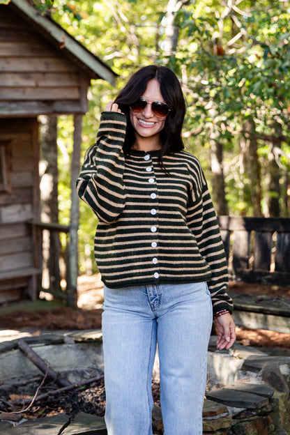Never Out Of Style Striped Knit Cardigan