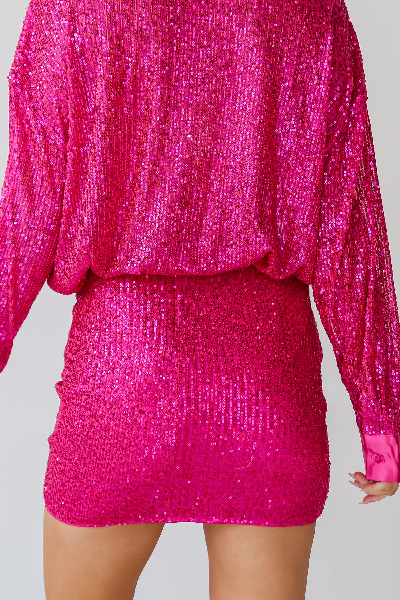 pink Sequin Mini Skirt for women