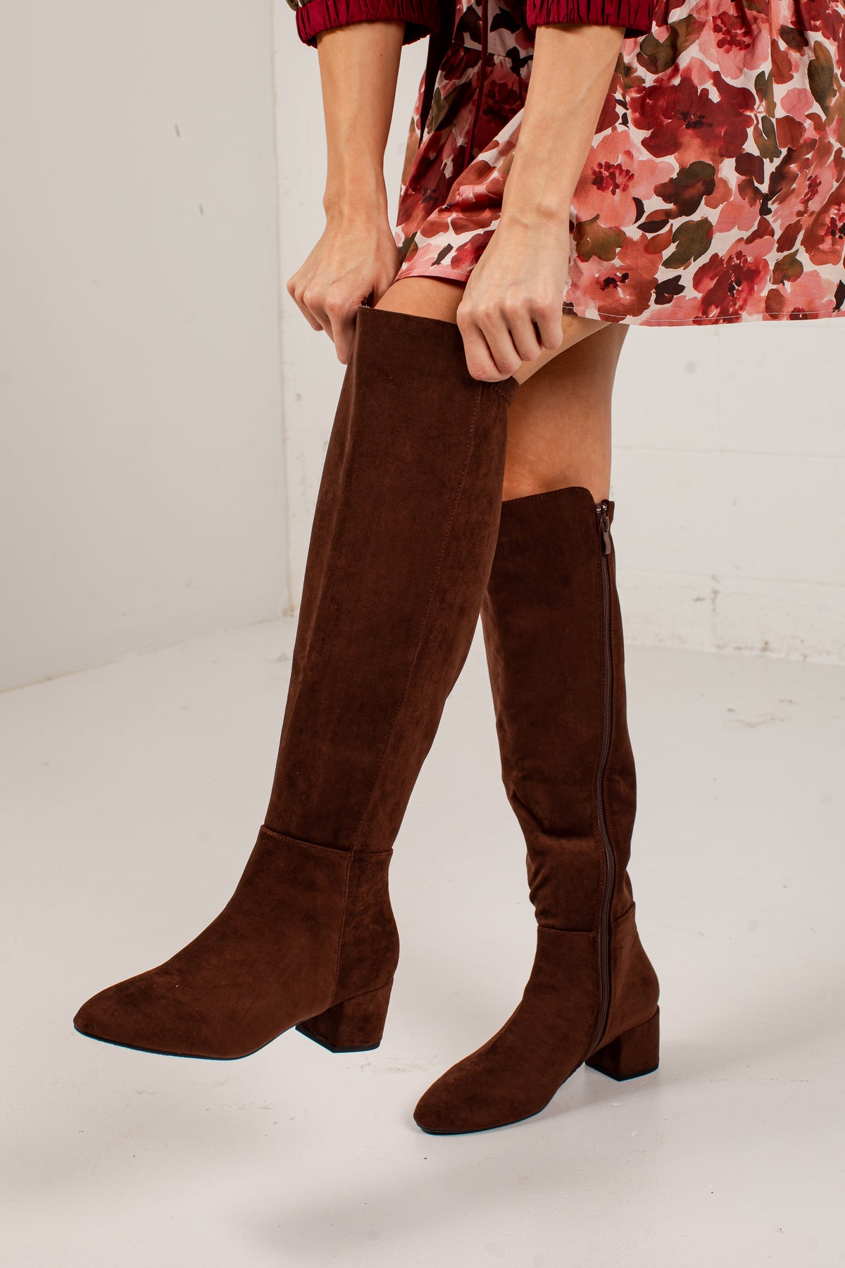 Worth The Walk Brown Suede Tall Boots