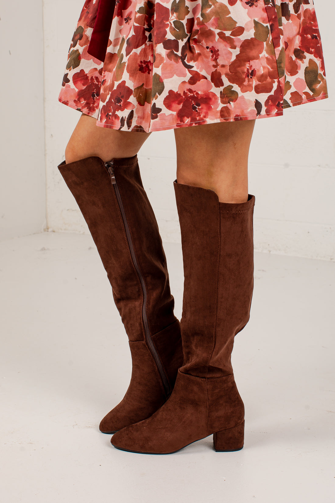Worth The Walk Brown Suede Tall Boots