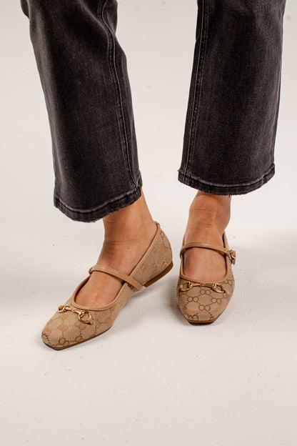 Socialite Horsebit Mary Jane Ballet Flats