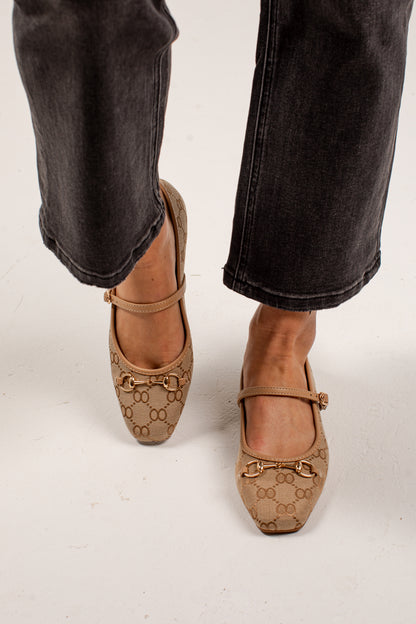 Socialite Horsebit Mary Jane Ballet Flats