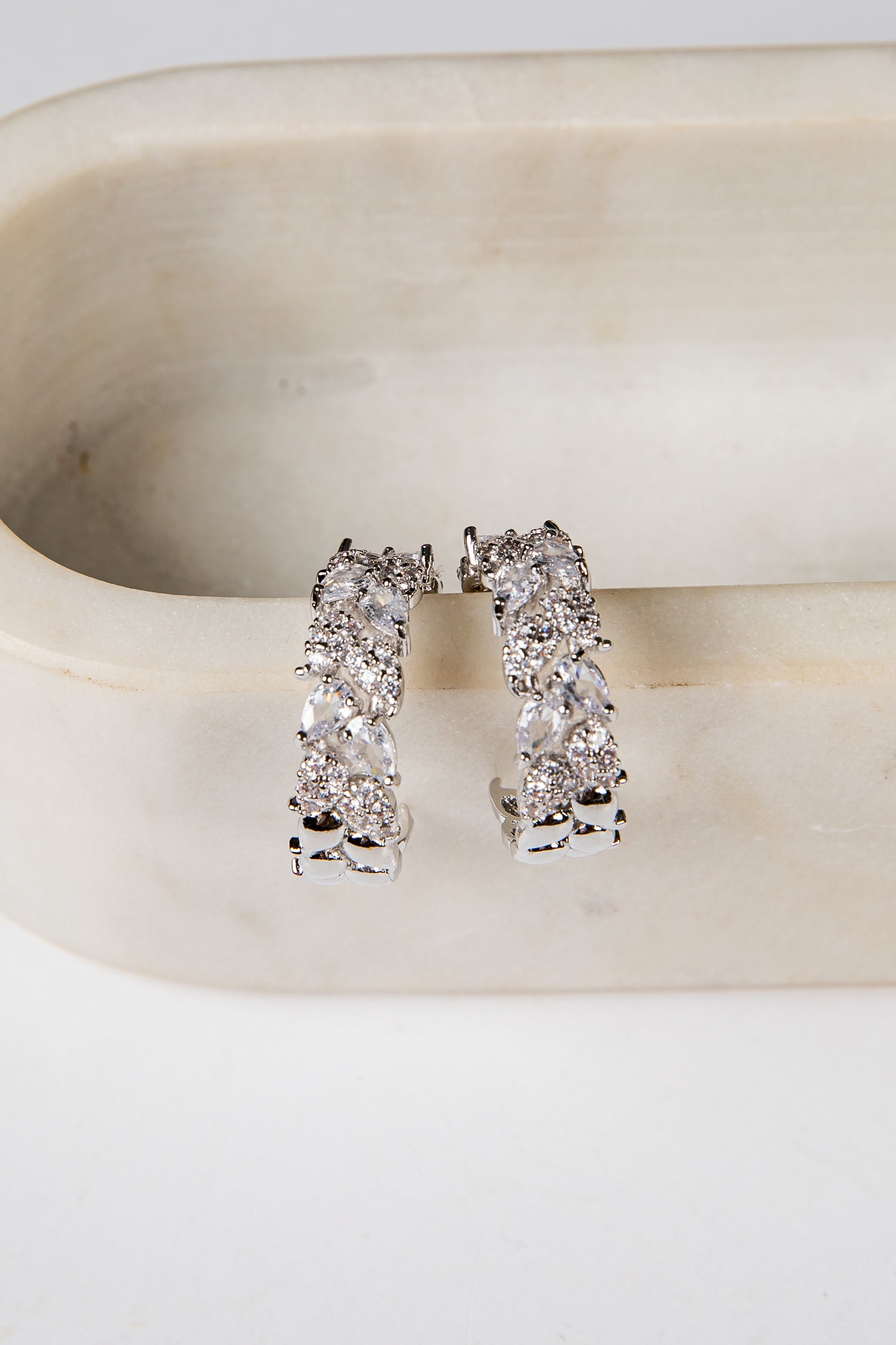 silver hoop earrings