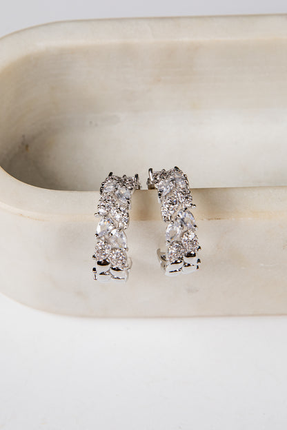 silver hoop earrings