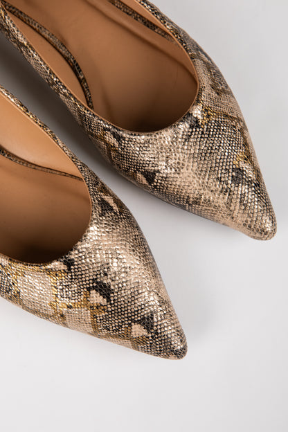 womens snakeskin flats