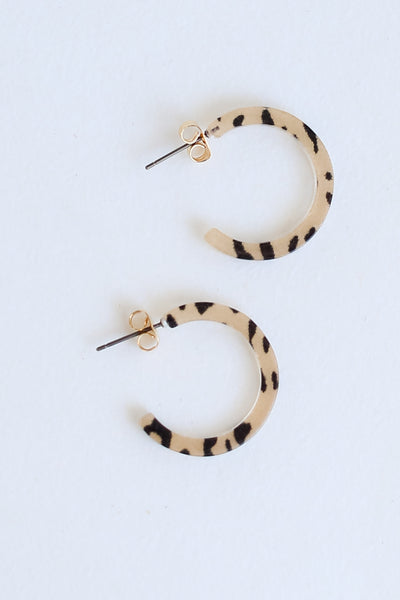 Acrylic Leopard Hoop Earrings