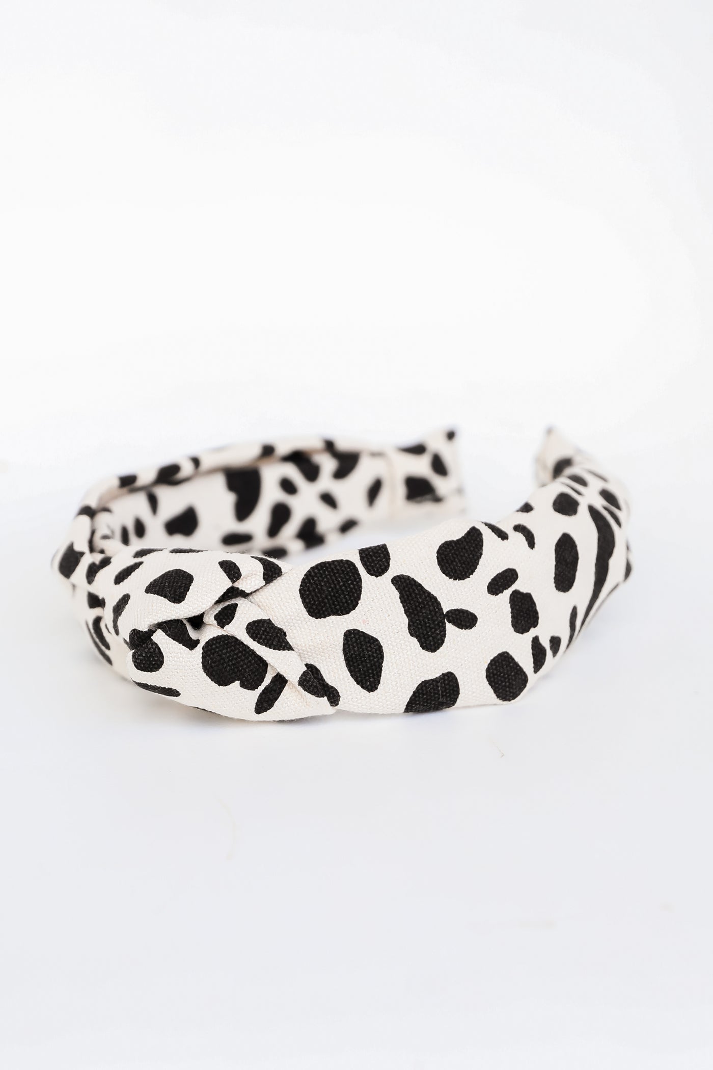 Spotted Knotted Headband flat lay