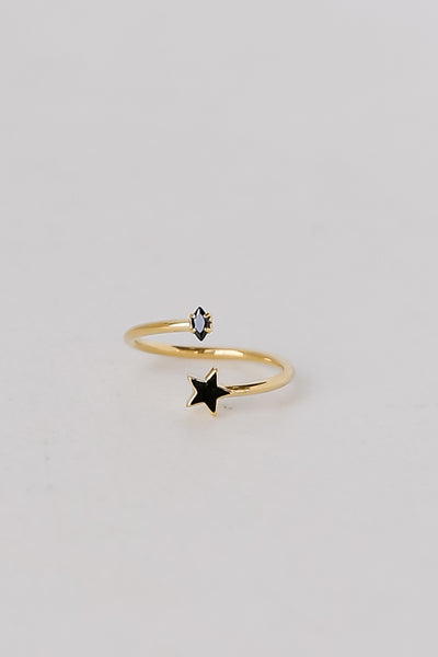 dainty Rhinestone Star Ring