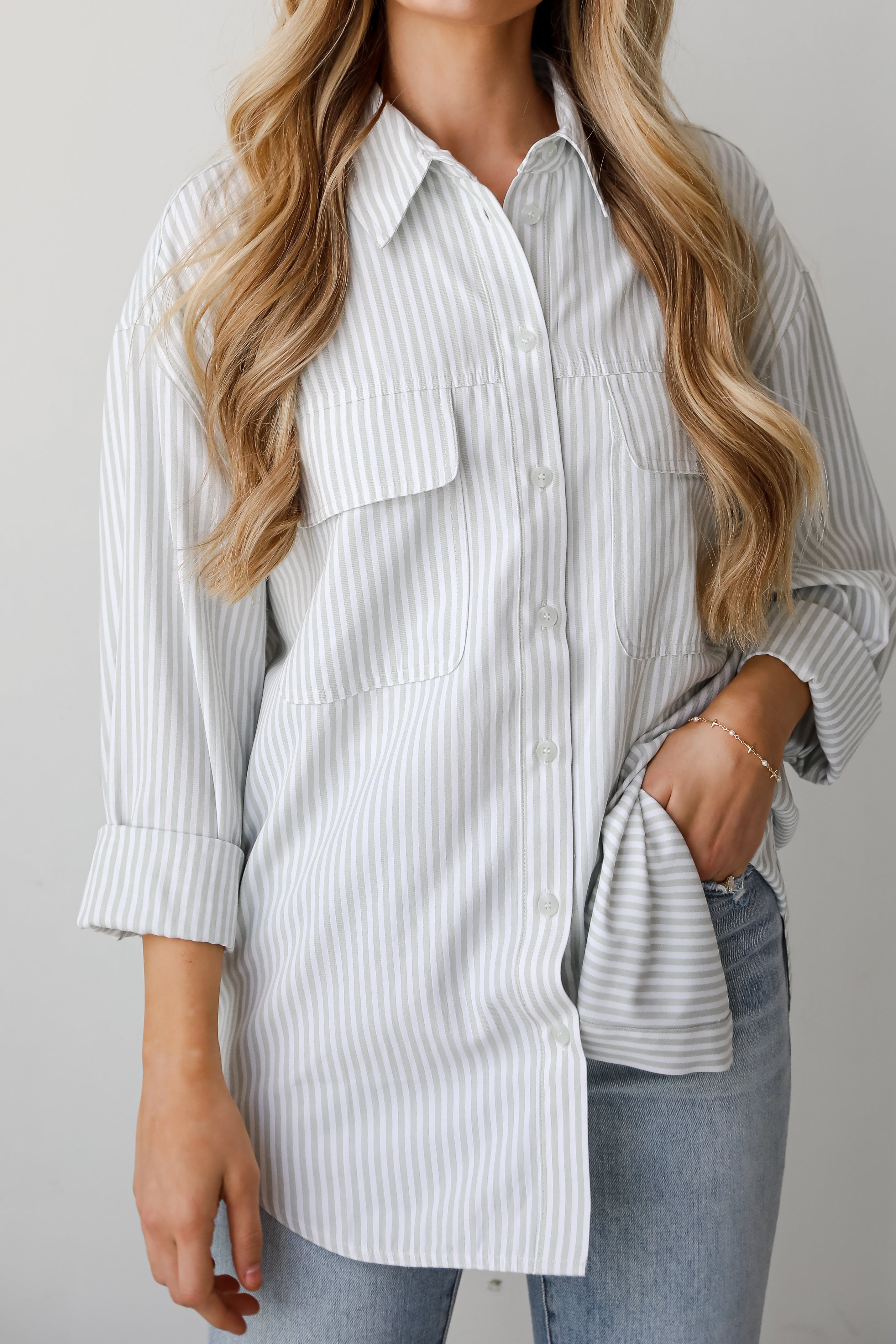 striped blouse