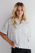 Ultra Darling White Striped Blouse